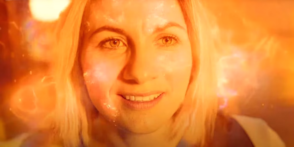 Jodie Whittaker's Thirteenth Doctor regenerating in 'Doctor Who' 2022 special "Power of the Doctor"