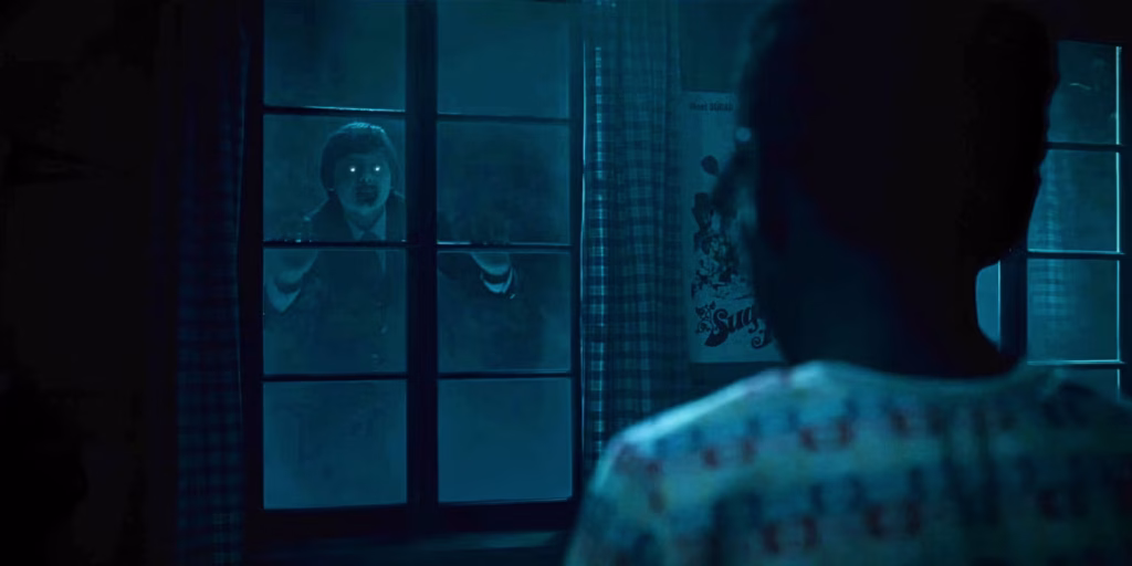 a boy looks at a vampire floating outside his window in salems lot | Popped