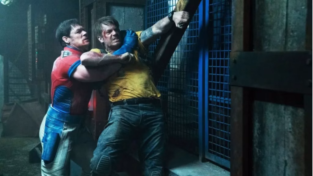 John Cena as Peacemaker and Joel Kinnaman as Rick Flag Jr. in 'The Suicide Squad'